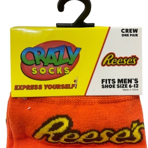 Crazy Socks Reese's Cups Men Crew Size 6-12 - Picture 4 of 6
